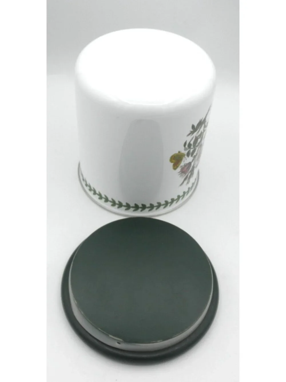 Portmeirion Botanic Garden Medium Metal Canister w/Wood Lid Dog Rose PRTBOG
